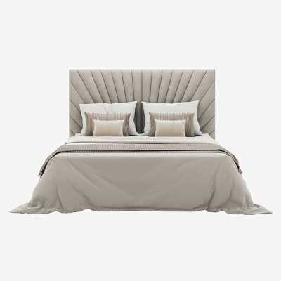 Фото Двуспальная кровать Elliot Deco серого цвета