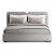 Фото Двуспальная кровать Fiji серого цвета Фото Двуспальная кровать Fiji серого цвета