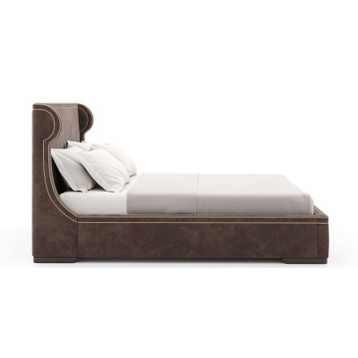 Фото Двуспальная кровать Ladone коричневого цвета