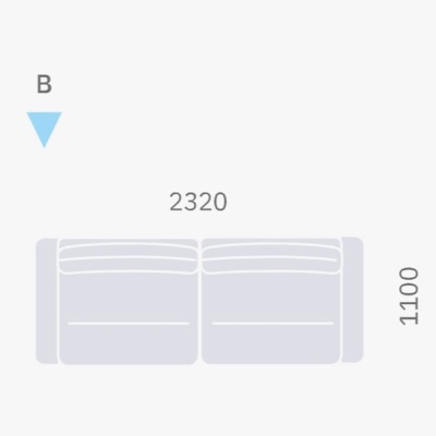 Фото Трехместный диван SWANA  серого цвета