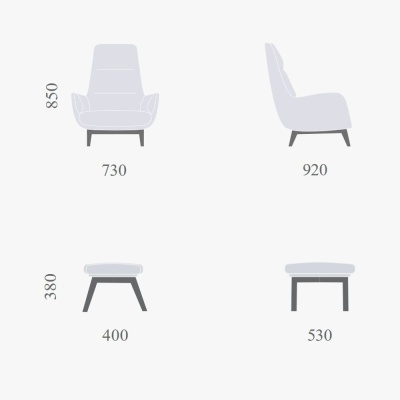 Фото Кресло ORHUS желтого цвета