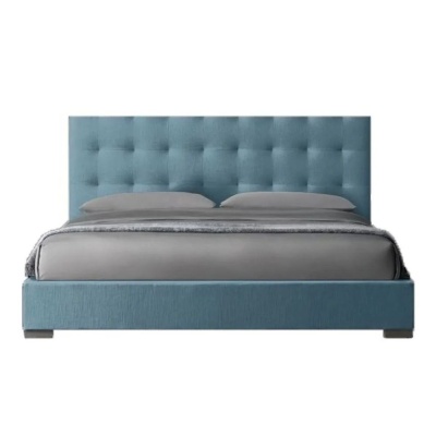 Фото Двуспальная кровать Modena Box зелено-синего цвета