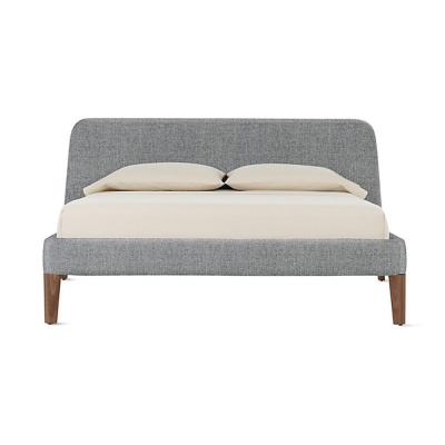 Фото Двуспальная кровать Parallel серого цвета