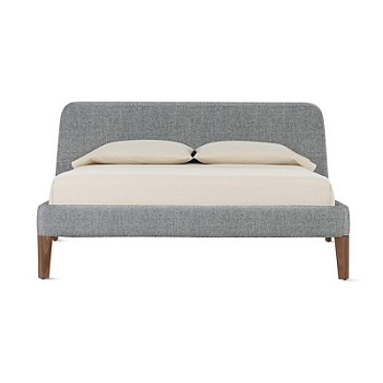 Фото Двуспальная кровать Parallel серого цвета