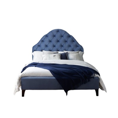 Фото Двуспальная кровать Eleanor синего цвета