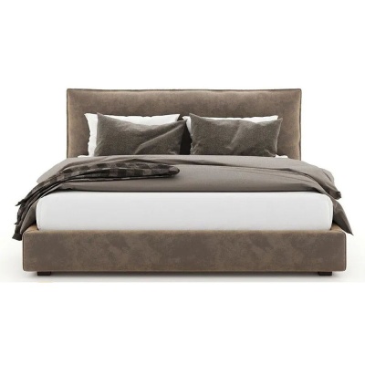 Фото Двуспальная кровать Lotus коричневого цвета