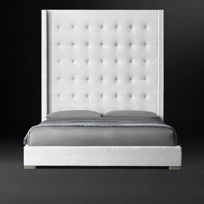 Фото Двуспальная кровать Modena Tufted белого цвета