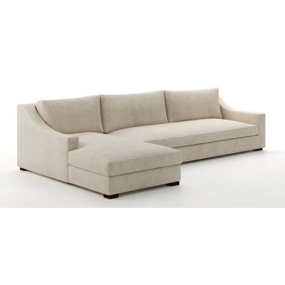 Фото Угловой диван Modena Slope Arm светло-серого цвета