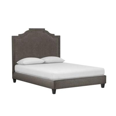 Фото Двуспальная кровать Quinn темно-серого цвета