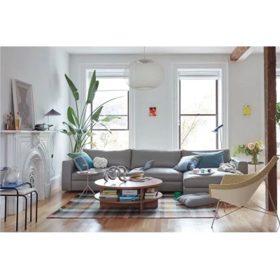 Фото Угловой диван Reid темно-серого цвета