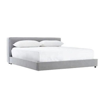 Фото Двуспальная кровать с изголовьем Flanged серого цвета