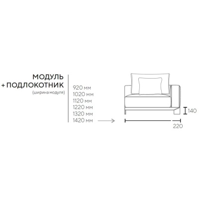 Фото Диван RALF  зеленого цвета