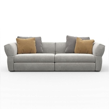 Фото Двухместный диван Twist серого цвета