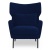 Фото Кресло с пуфом GLENTA темно-синего цвета Фото Кресло с пуфом GLENTA темно-синего цвета