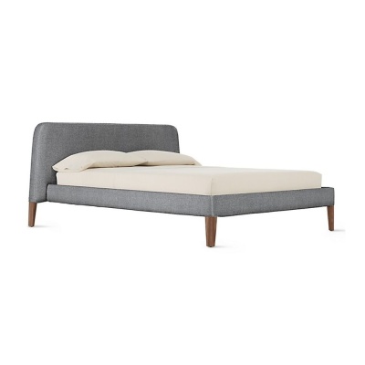 Фото Двуспальная кровать Parallel серого цвета