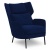 Фото Кресло с пуфом GLENTA темно-синего цвета Фото Кресло с пуфом GLENTA темно-синего цвета