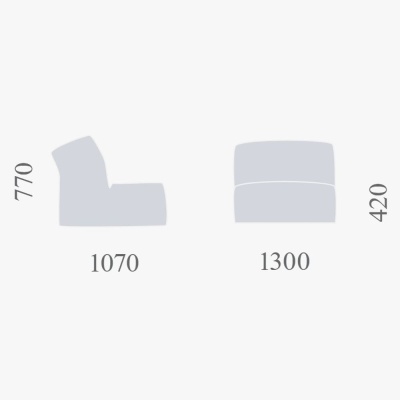 Фото Модульный диван  BJORN  бежевого цвета (2 модуля)