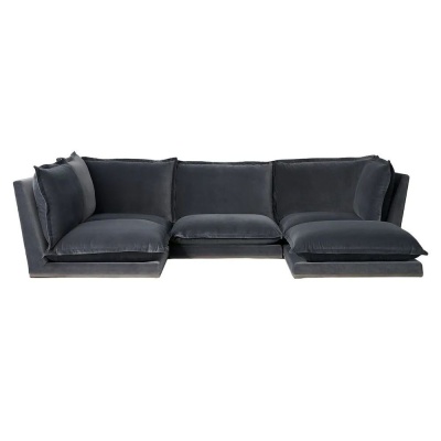 Фото Модульный диван Cosa Velvet черного цвета