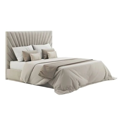 Фото Двуспальная кровать Elliot Deco серого цвета