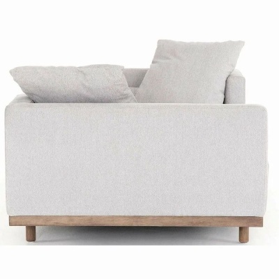 Фото Двухместный диван Twin Fabio светло-серого цвета