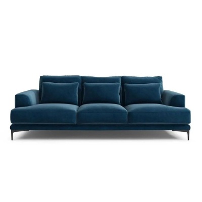 Фото Трехместный диван Venue Velvet Max фиолетово-синего цвета