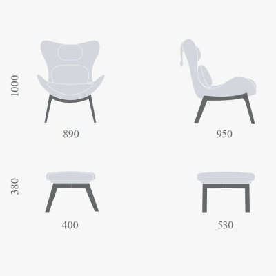 Фото Кресло LUND коньячного цвета