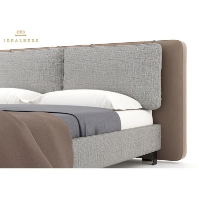 Фото Двуспальная кровать King's Cave серого цвета