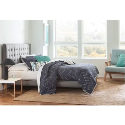 Фото Двуспальная кровать Minnesota серого цвета