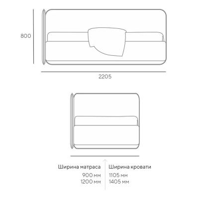 Фото Детская кровать KINDER-1 цвета охра