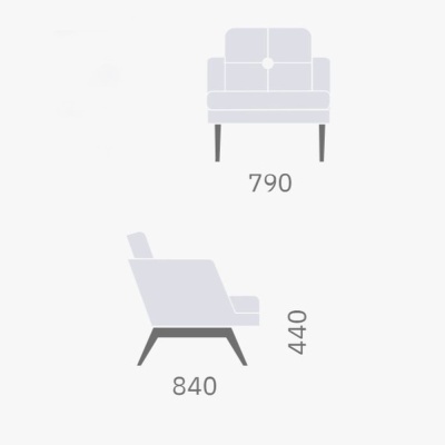 Фото Кресло TRIGGA желтого цвета