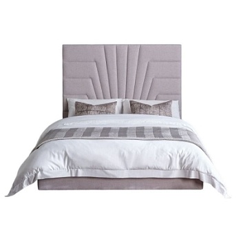 Фото Двуспальная кровать с высоким изголовьем Erza сиреневого цвета