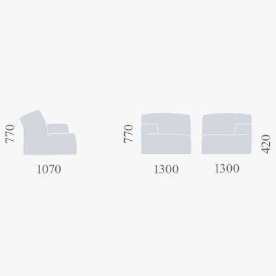 Фото Модульный диван  BJORN  бежевого цвета (2 модуля)