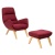 Фото Кресло ORHUS бордового цвета Фото Кресло ORHUS бордового цвета