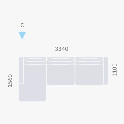 Фото Угловой диван SWANA  серого цвета