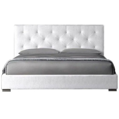 Фото Двуспальная кровать Modena Diamond светло-серого цвета