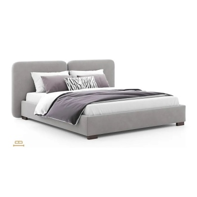 Фото Двуспальная кровать FREEDOM серого цвета