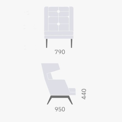 Фото Кресло TRIGGA желтого цвета