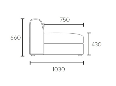 Фото Диван DUNE  горчичного цвета