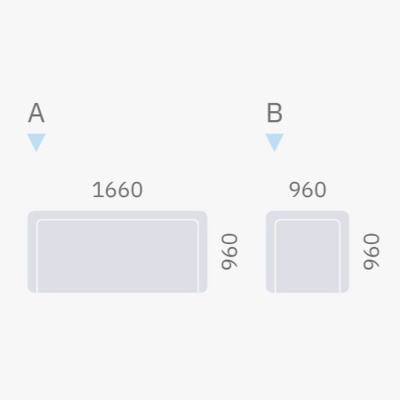 Фото Двухместный диван SKUE  серого цвета