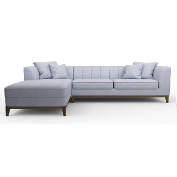 Фото Угловой диван Hector светло-серого цвета