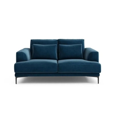 Фото Двухместный диван Venue Velvet Mini темно-синего цвета