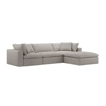 Фото Угловой диван Soft серого цвета