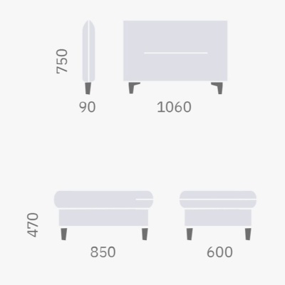 Фото Раскладной диван BERGEN голубого цвета