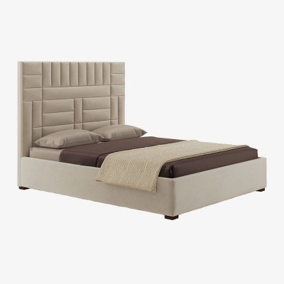 Фото Двуспальная кровать Emilio бежевого цвета