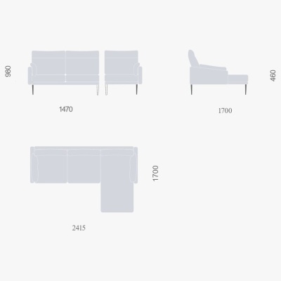 Фото Угловой диван ODRA синего цвета