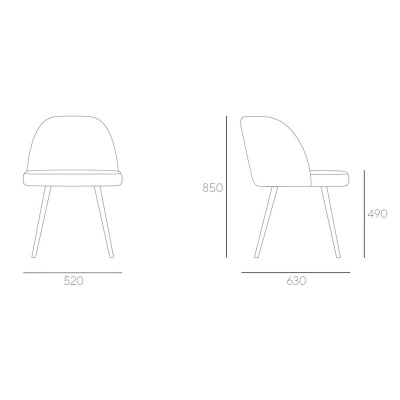 Фото Обеденный стул FLY серого цвета