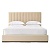 Фото Двуспальная кровать с изголовьем Marmont Channeled Panel Platform бежевого цвета