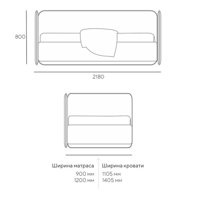Фото Детская кровать KINDER-2 серого цвета