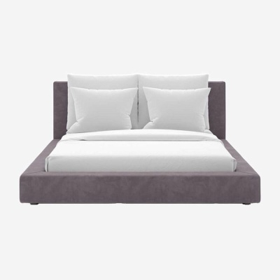 Фото Двуспальная кровать Soft Platform сиреневого цвета