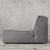 Фото Модуль без подлокотников Como темно-серого цвета Фото Модуль без подлокотников Como темно-серого цвета